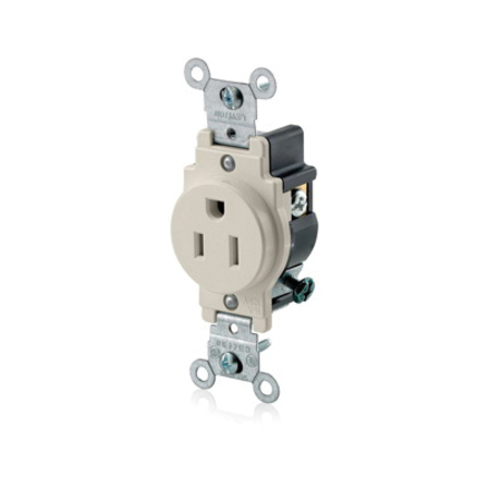 Leviton Electrical Receptacles 15A Single Outlet 5015-T